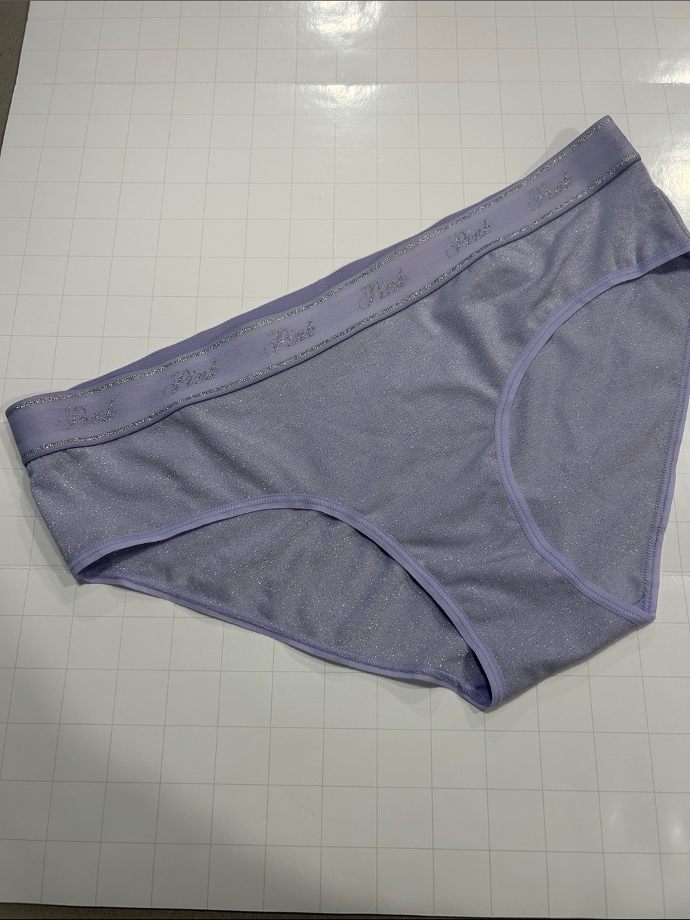 PINK Victoria's Secret Sparkle Lavender panties M